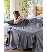 Bedsure Queen Sheet Set, Cooling Sheets for Queen Size Bed Set, Rayon Derived from Bamboo, Breath...