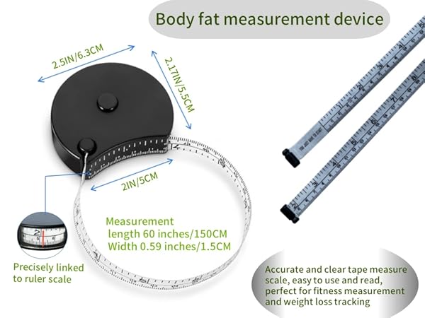 measuring tape for body measurements scale with bmi, body fat, muscle mass