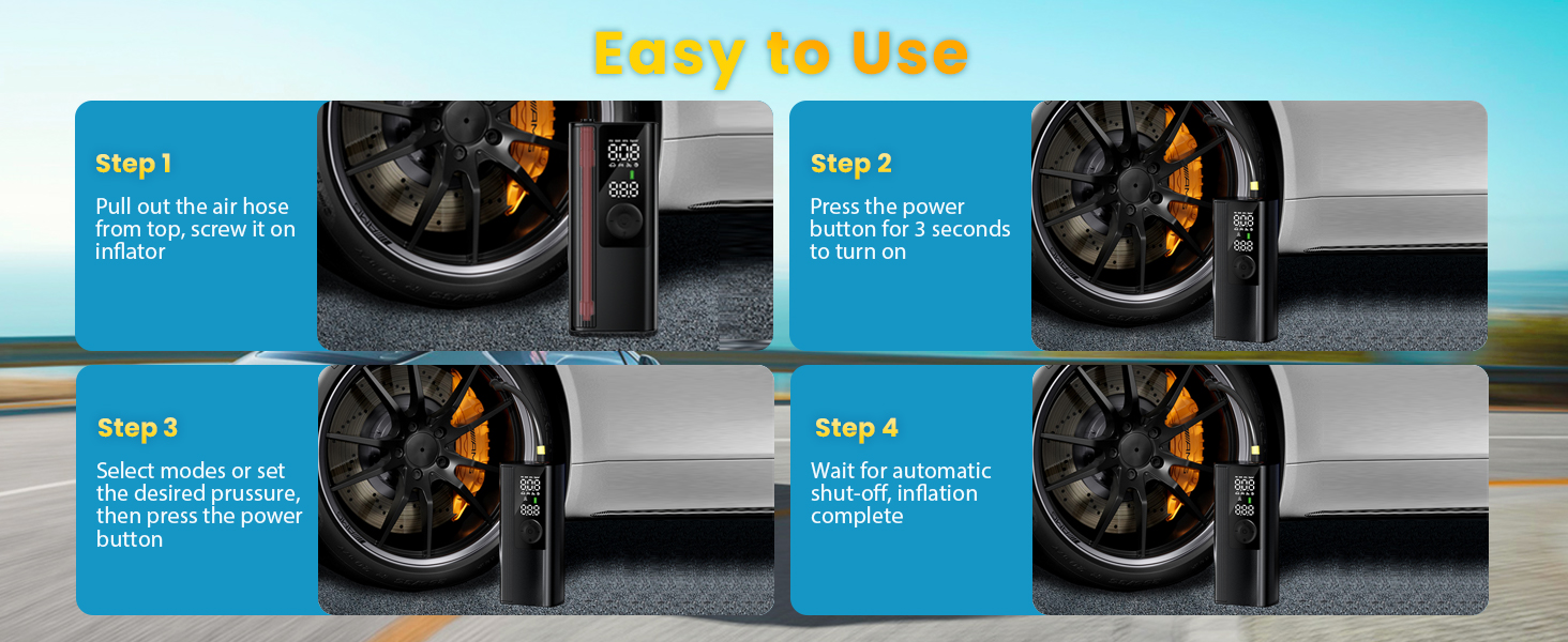 easy to use compresor de aire portatil