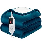 HOW'S MY HOUSE Heated Blanket Throw 50" x 60", Electric Blanket with 12 Time Settings &amp; 6 Heating...