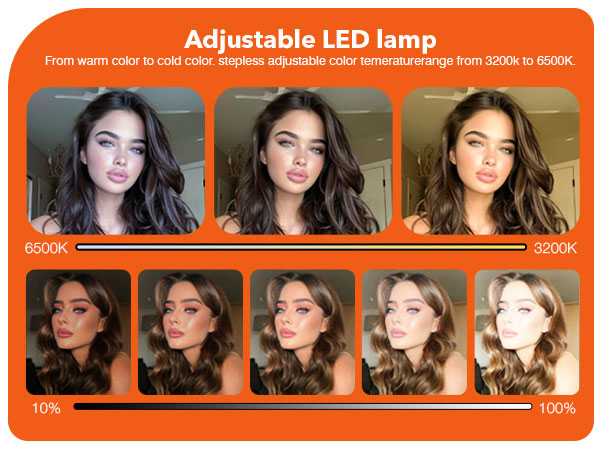 4 inch ring ligh 2 color and 10 level light