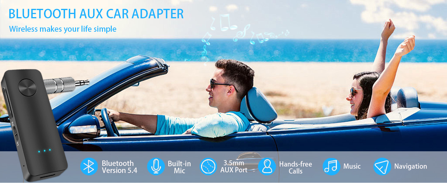 BLUETOOTH AUXCAR ADAPTER