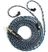 1.5m/4.92ft IEM Cable, KBEAR ST12 MAX 8-strand 4N OFC Silver-plated Upgraded Earphone Cable, 14 C...