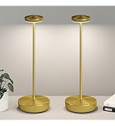 TBBGA Cordless Table Lamp Rechargeable 2Pack - LED Battery Table Light with 3 Color Temperatures,...