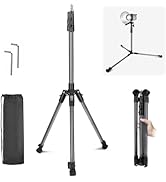 JEBUTU Photography Light Stand, 6.5ft/200cm Tripod Light Stand for Travel, Light Stand w 1/4
