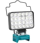 LED Work Light for Makita 18V Battery: 78W 7800 Lumen Flashlight,LIVOWALNY Portable Flood Light, ...