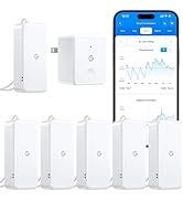 GoveeLife WiFi Hygrometer Thermometer 6 Pack, Smart Humidity Temperature Sensor with App Notifica...