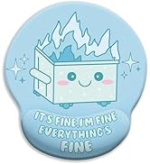 Blusabaca Dumpster on Fire Mouse Pad with Wrist Rest, Funny Cute Ergonomic Mouse Pads for Desk Wr...