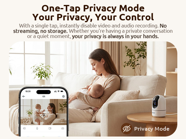 With one-tap privacy mode, instantly disable video and audio recording
