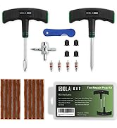 HolaKit Tire Plug Kit, 22PCS Compact Tire Repair Kit with 10pcs Rubber Plugs, Upgrade T-Handle, 4...