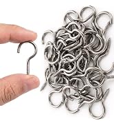 YAIRMIS 4 Pack 5 Inch Eye Bolts M1 Screw in Hooks,304 Stainless Steel Screw-in Hooks,Metal Ceilin...