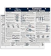 Nautical Knots Quick Reference Card - Guide to 21 Sailing &amp; Boating Knots on 8.5" x 11" Waterproo...