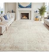 8x10 Area Rugs for Living Room Washable Rug: Anti-Skid Abstract Modern Living Room Rug Soft Thin ...