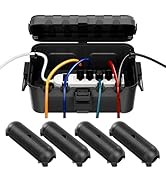 RESTMO 5-Piece Outdoor Waterproof Electrical Box Set – 12.5" x 8.5" x 5" Large & 7.1" x 2.3" x 2....