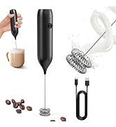 CIRCLE JOY Rechargeable Milk Frother Handheld, Coffee Frother Wand Drink Mixer with Stainless Ste...