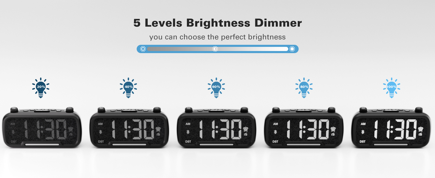 5 levels brightness dimmer