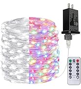 (Cool White ? Multicolor) 66Ft 200LED Fairy Lights Plug in, Waterproof String Light Outdoor 8 Mod...
