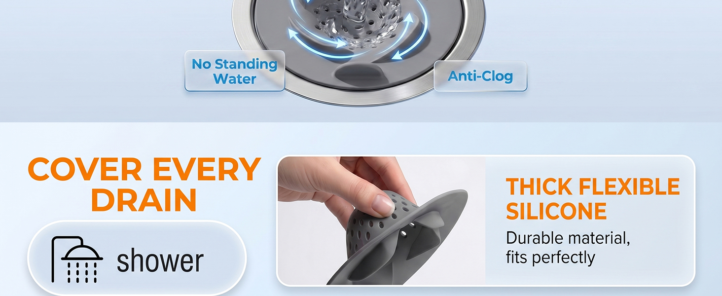 4 Pack Sink Drain Strainer Set
