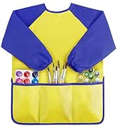 Kopokita Kids Toddlers Art Smock, Kids Painting Apron Waterproof Children Kids Artist Smock with ...