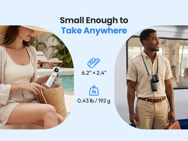 portable fan handheld fan mini fan turbo fan small fan for purses bag pocket travel commute trips