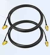 RP-SMA Male Right Angle to RP-SMA Female Bulkhead Mount RG174 WiFi Antenna Extension Cable