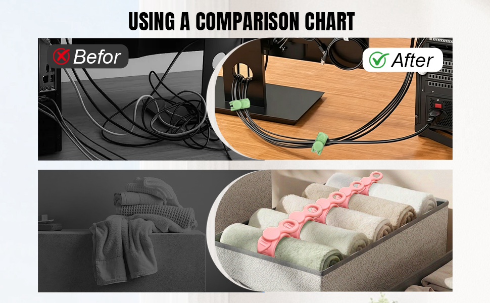 puskiu data cable organizer ties