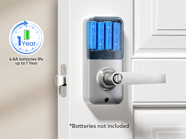 4 AA batteries provide up to 1-year usage