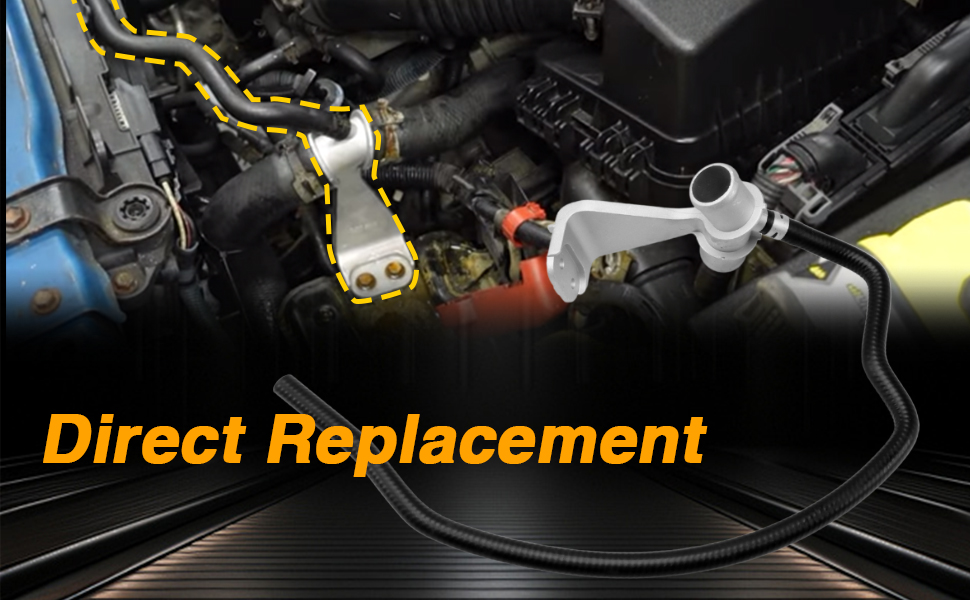 Engine Radiator Water Outlet Coolant Pipe Bracket Hose Set