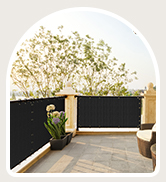 Kingsayrd 3' x 10' Balcony Screen Privacy Fence Cover, Heavy Duty 3 FT Height HDPE Fence, UV Prot...