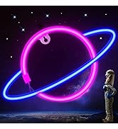 YouokLight planet neon signs for wall decor,LED neon light wall mount USB or battery powered plan...