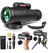 12x50 Monocular Telescope for Smartphone - High Powered Monoculars for Adults with Tripod &amp; Phone...