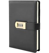 GALLAWAY LEATHER Journal With Lock PU Leather Journal for Men and Diary with Lock for Women A5 Jo...