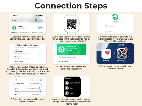 Smartwatch connection steps