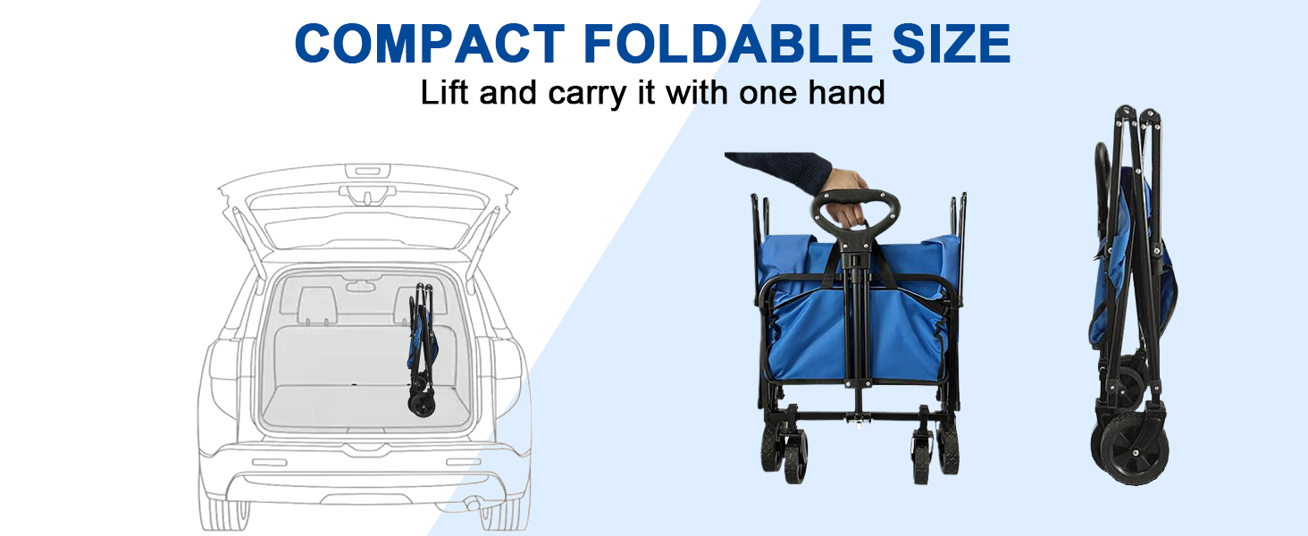 foldable camping wagon with small wheel