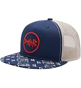 BASSDASH Flat Brim Trucker Cap Adjustable Snapback Hat Mesh Back for Men Women
