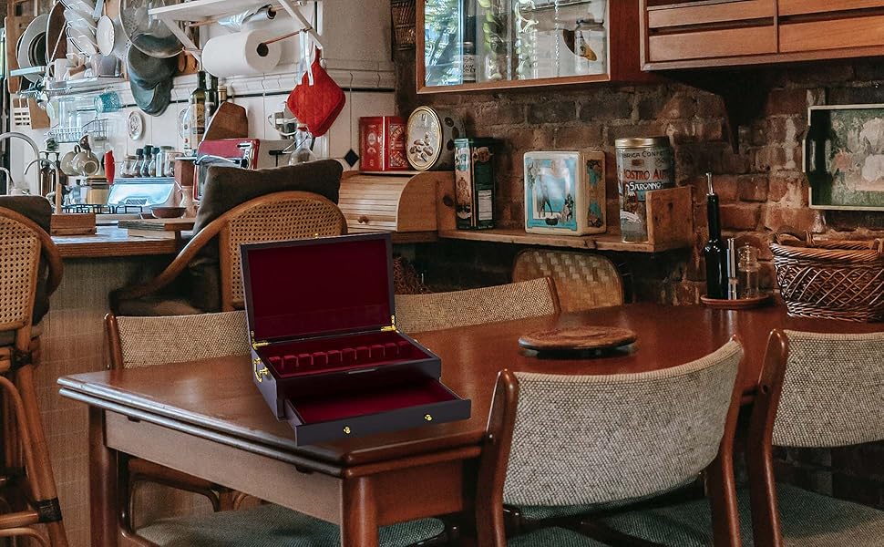 double-layer silverware chest