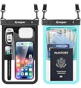[Up to 10"] Large Waterproof Phone Pouch Bag - 2 Pack IPX8 Waterproof Phone Case for iPhone 17 16...