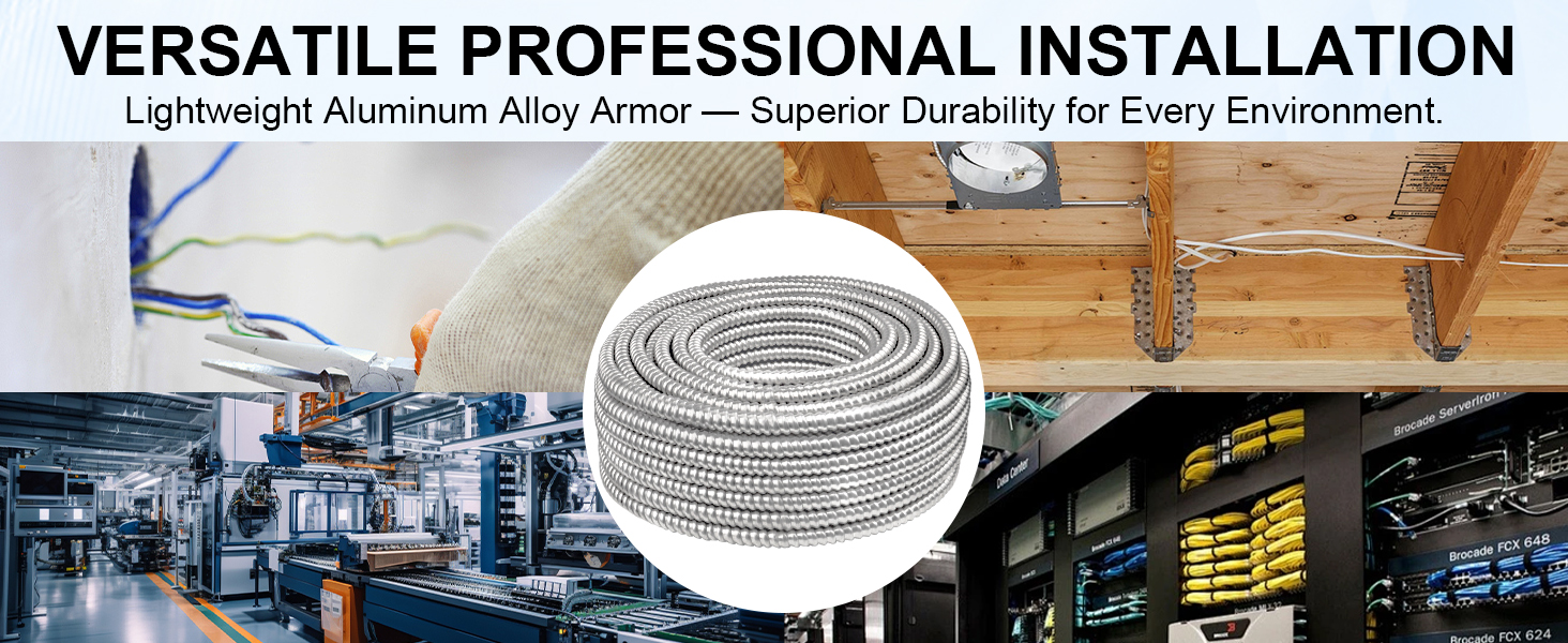 6 AWG/2 Metal Clad (MC) Armor Cable
