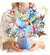 APOTODITO Birthday Card, Hummingbird Birthday Card with Music and Lights, Flower Bouquet Card for...