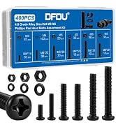 DFDU 480PCS Machine Screw Assortment Kit M4 M5 M6 Phillips Pan Head for DIY | Metric Carbon Steel...