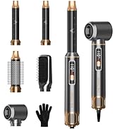 5 in 1 Hair Styler &amp; Hair Dryer Brush Curler, Low-Speed Negative Ionic Air Styler Drying, Multi A...