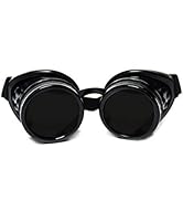Steampunk Goggles Tinted - Rave Eyes Gothic Welder (Black)