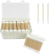 1000 ct (2000 Tips) Bamboo Cotton Swabs - Double Tips Cotton Buds - Natural Organic...