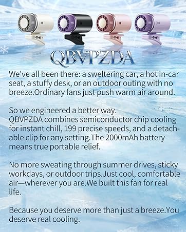 2026 Mini Portable Car Clip on Air Conditioner Fan