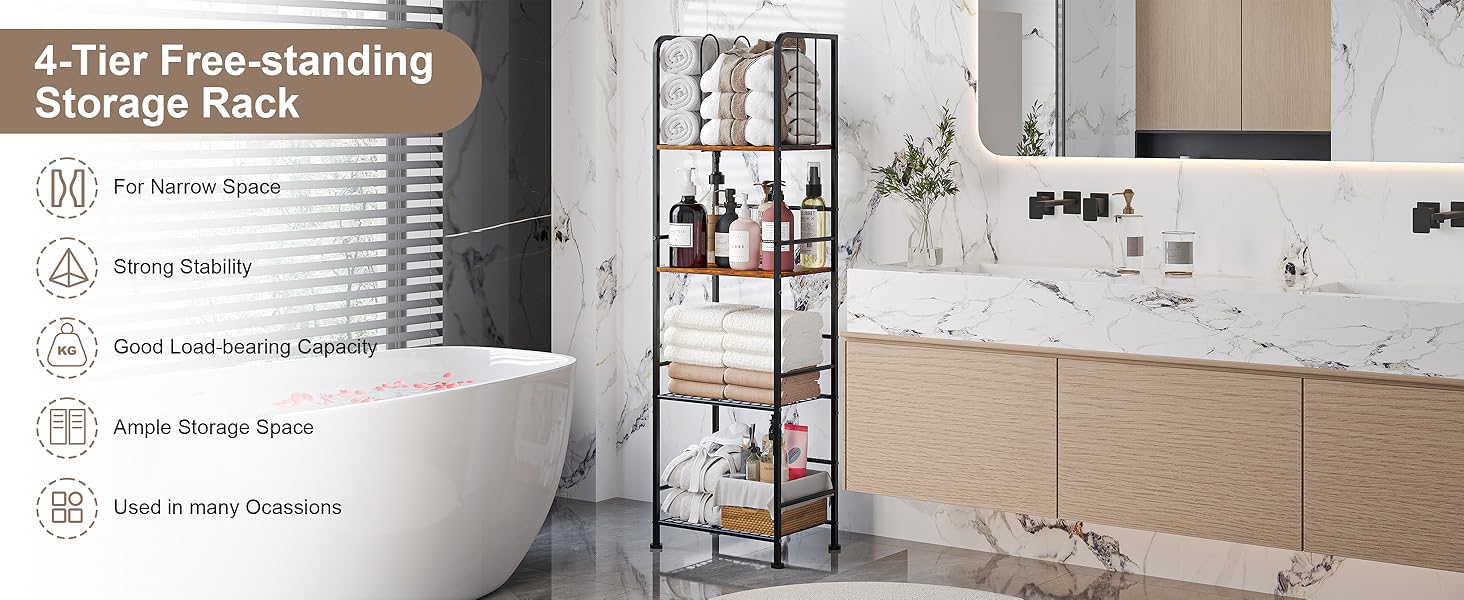 black towel rack