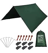 KALINCO Waterproof Camping Tarp, 10X12FT Hammock Rain Fly Tent Tarp, Multifunctional Tent Footpri...