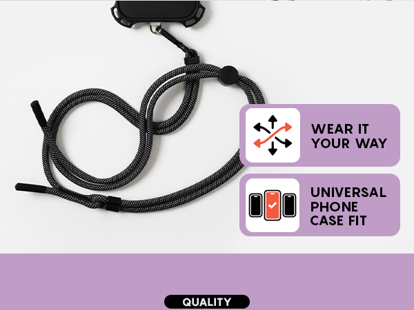 CASETiFY 6mm Rope Cross Body Strap with Card