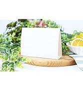20 Pack White Blank Table Place Cards - Name Card for Weddings, Tent Signs for Food, Tags for Par...