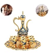 Vintage Turkish Coffee Pot Set Model,8.46x5.11inch Tea Flask Medium Tea Sets for Women with Teapo...