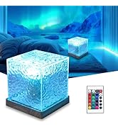 RICHMYC Ocean Wave Projector Light, 16 Colors Gradual Rotating Water Lamp with Remote Control, Be...